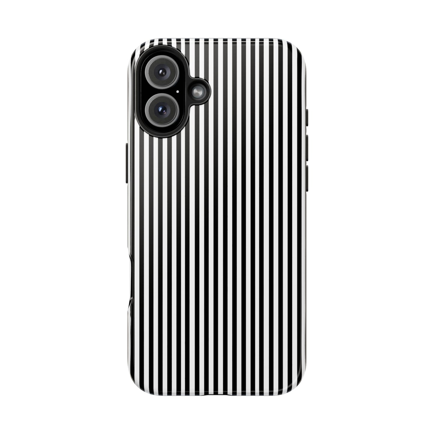 Stripe White / Black Phone Case