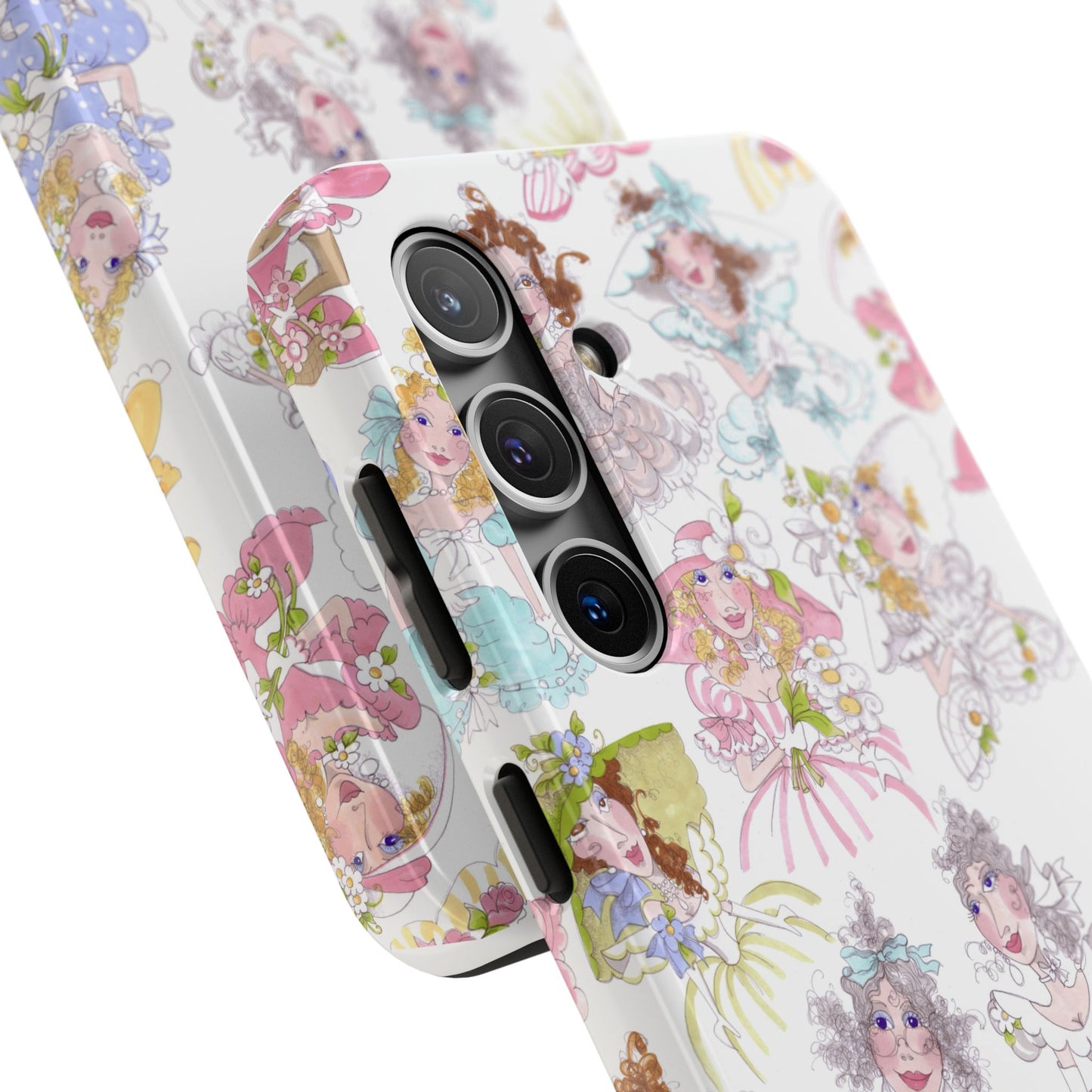 Tossed Belles White Phone Case