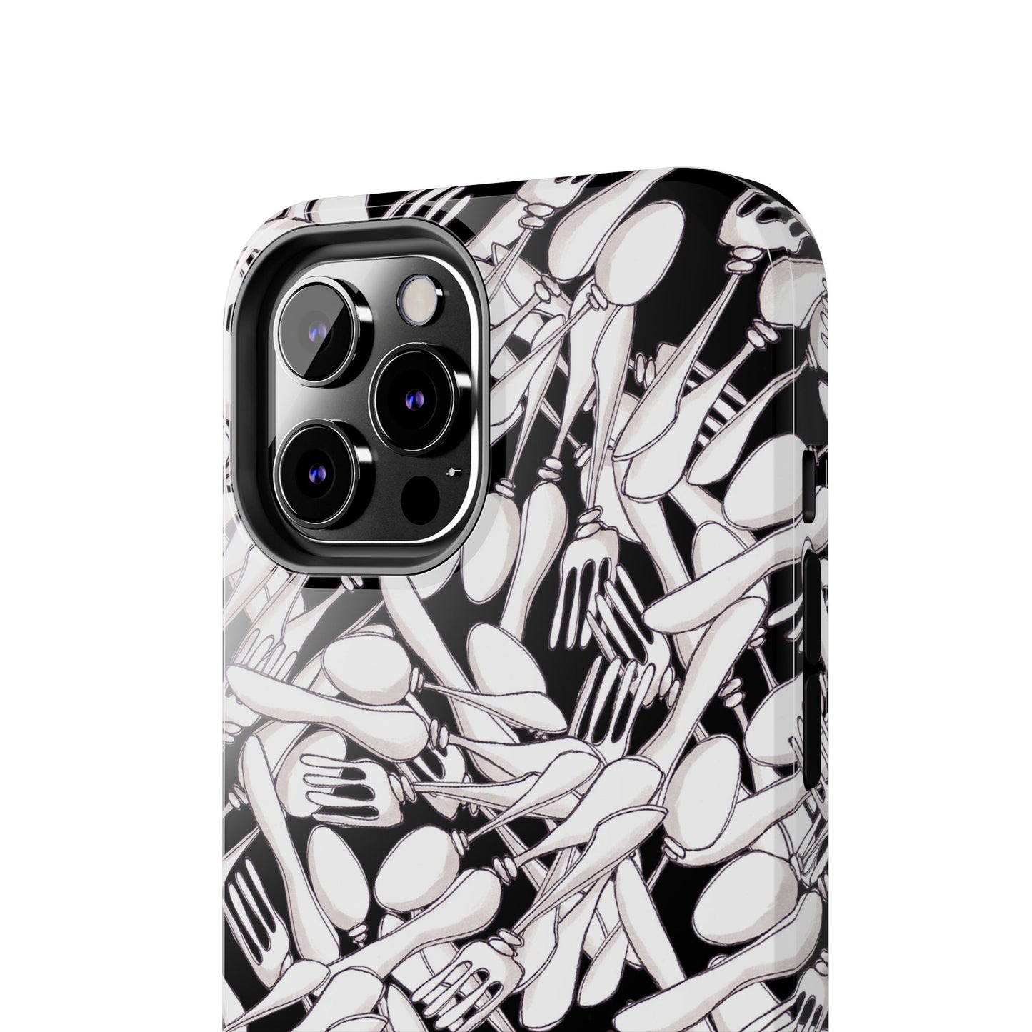 Silverware Wars Black Phone Case