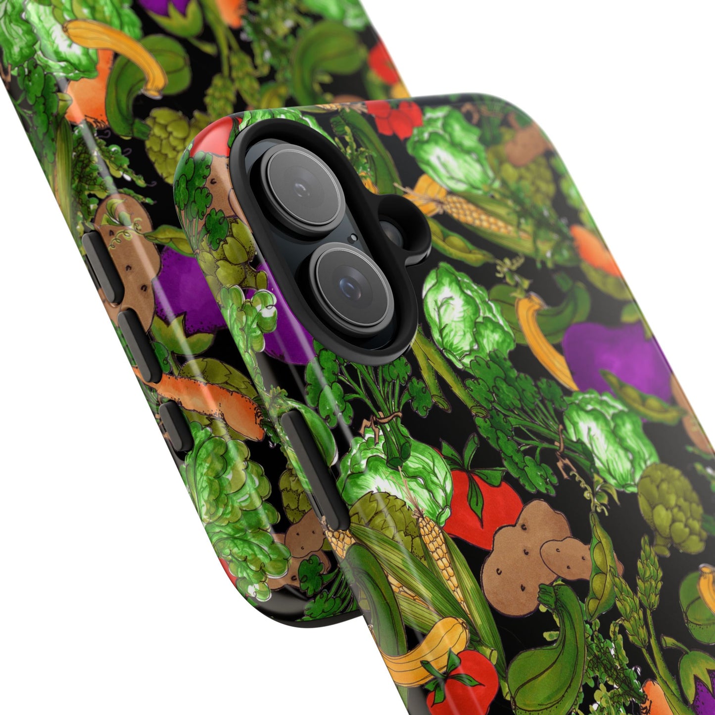 Veggie Jungle Black Phone Case