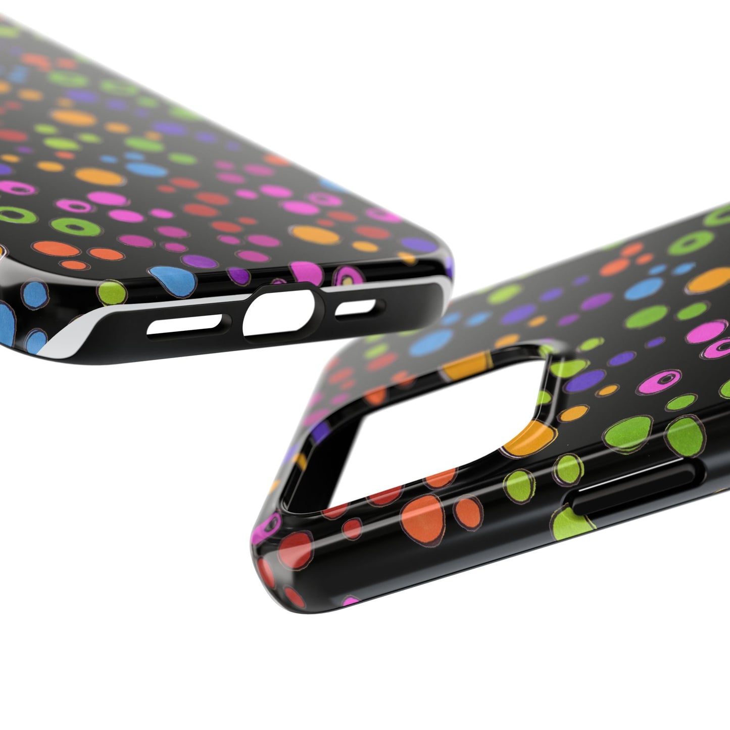 Dog Dots Black / Multi Phone Case