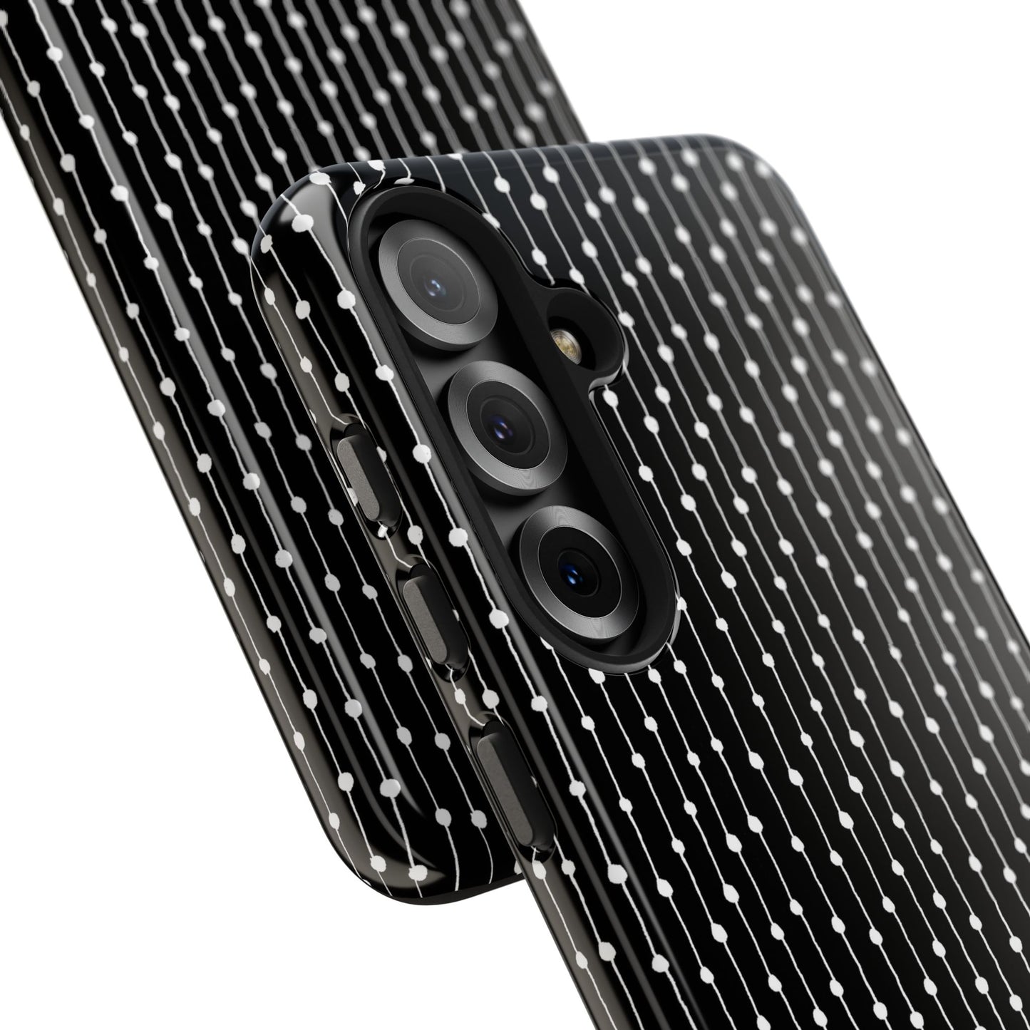 Pin Stripe Black / White Phone Case