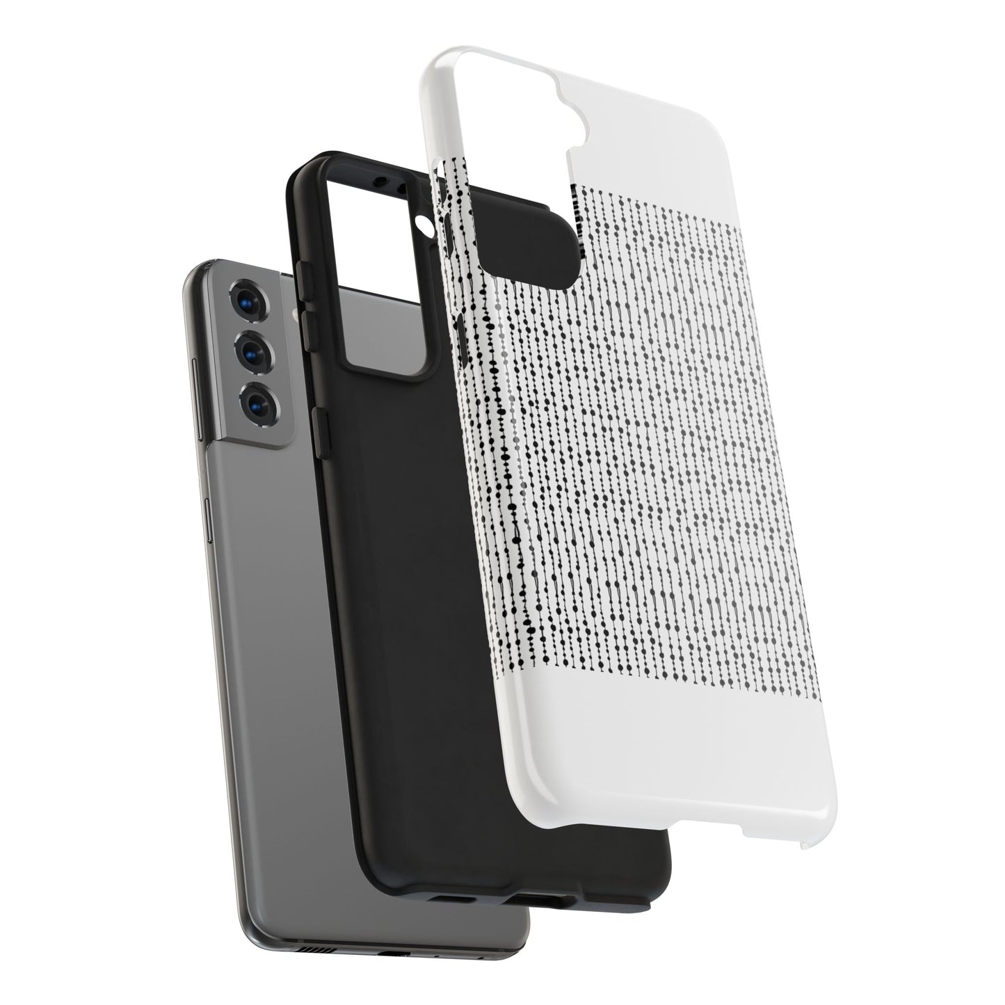 Beaded Curtain White / Black Phone Case