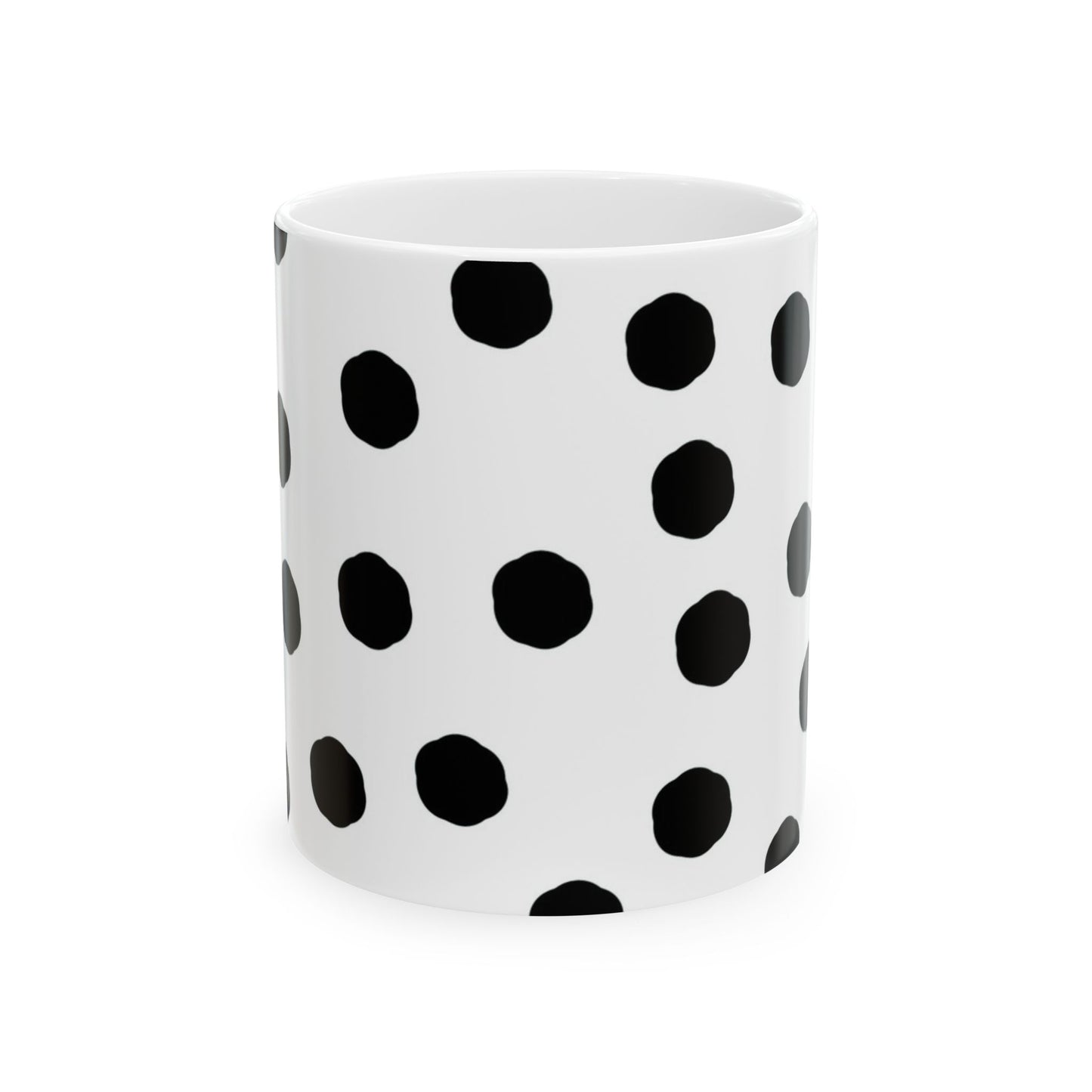 Jumbo Dots White / Black Cup