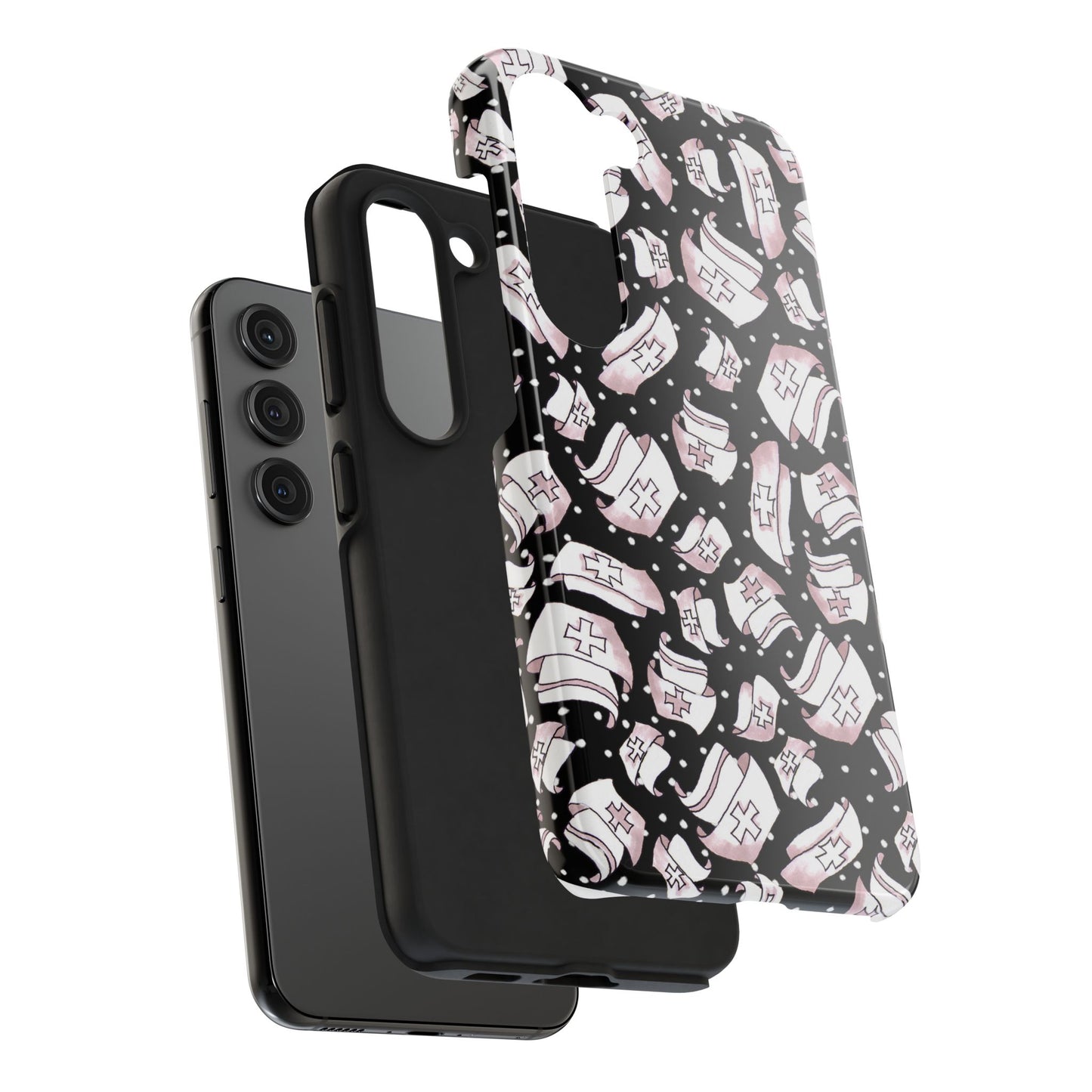 Med Hats Black Phone Case