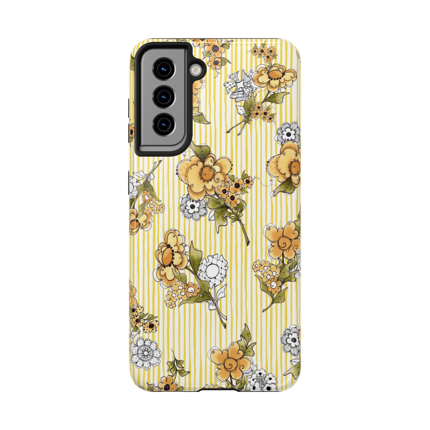 Bee Floral White / Yellow Phone Case