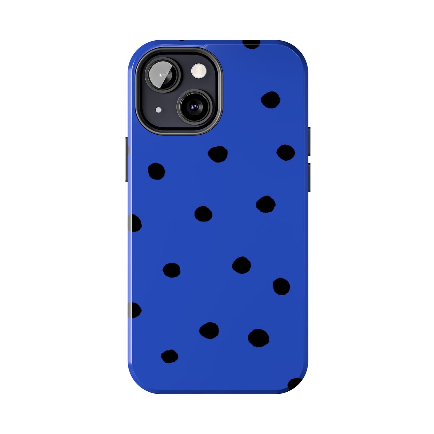 Dinky Dots Blue / Black Phone Case