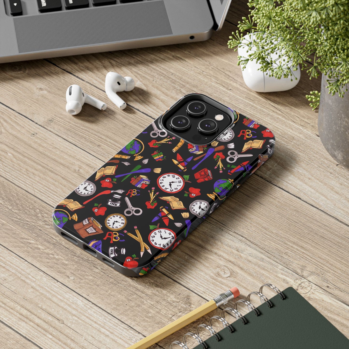 School Stuff Black Phone Case