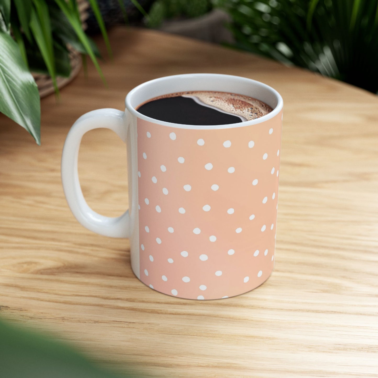 Dinky Dots Peach / White Cup