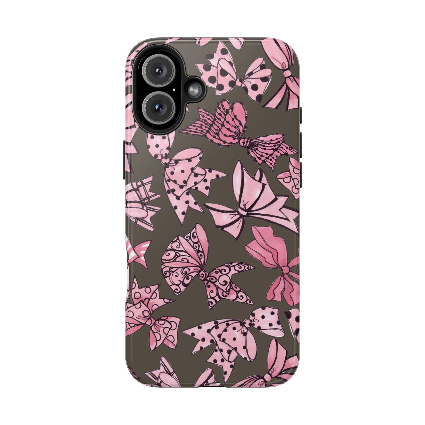 Blushing Bows Mocha Phone Case