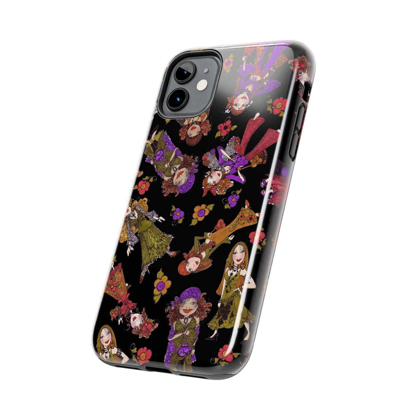 Tossed Gypsies Black Phone Case