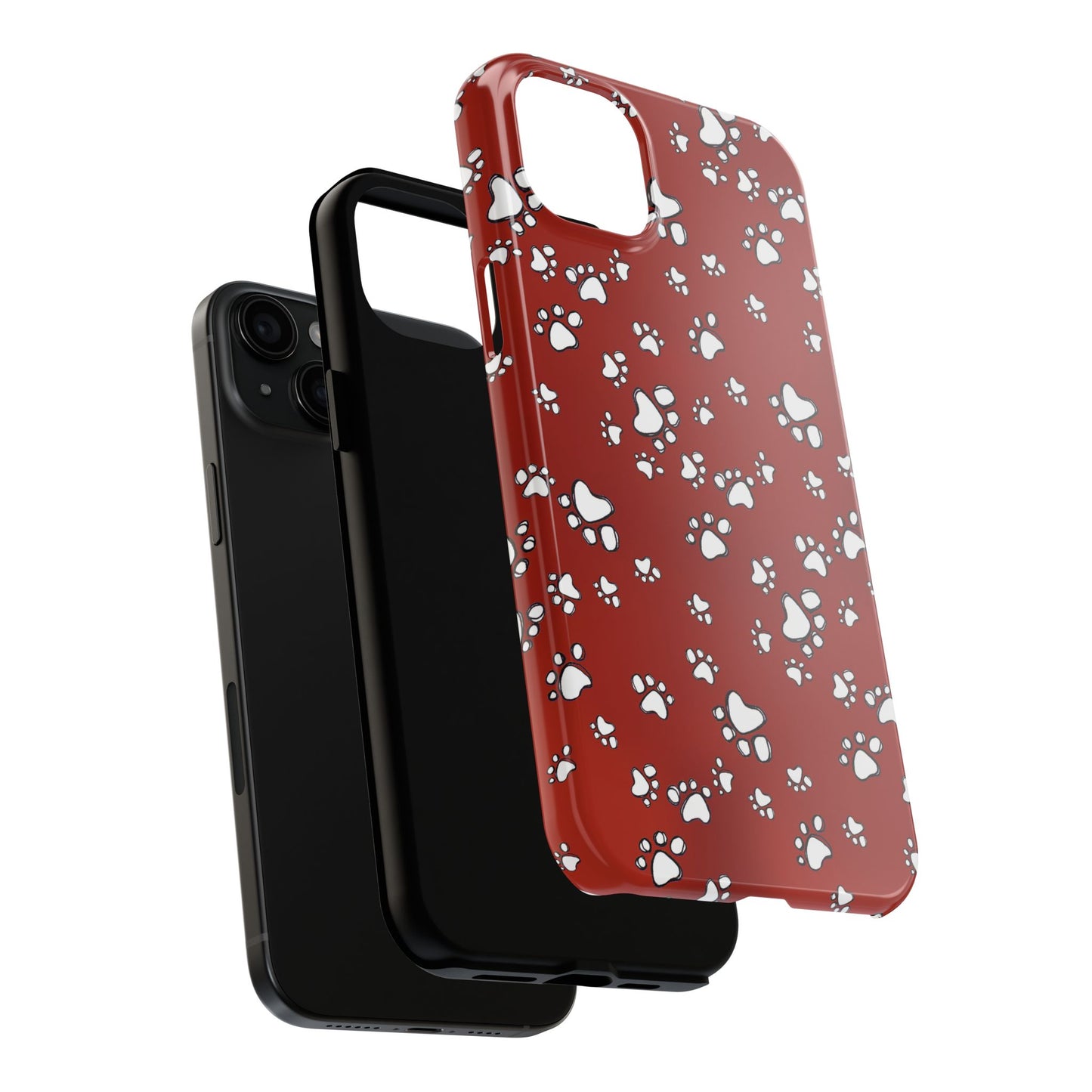Paw Flakes Red Phone Case
