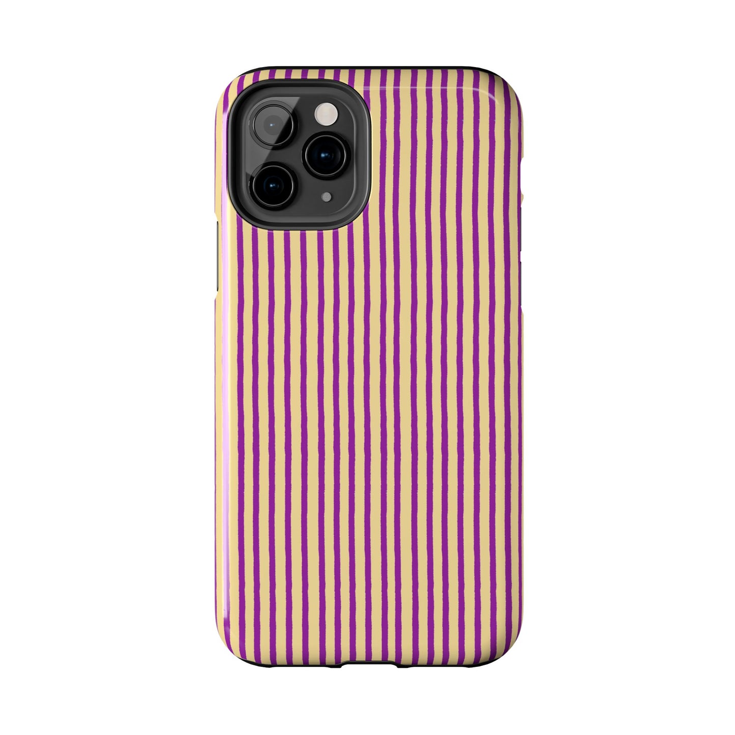 Stripe Yellow / Purple Phone Case