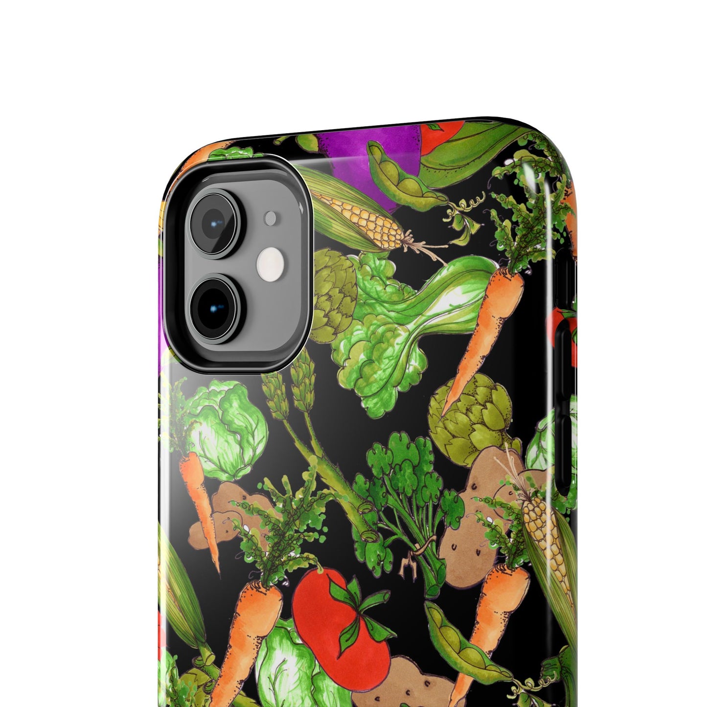 Veggie Jungle Black Phone Case