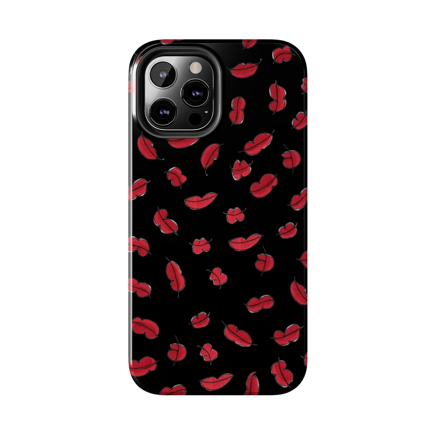 Lotsa Lips Black Phone Case
