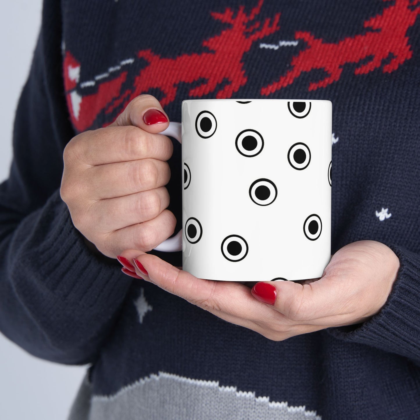 CD Dots White / Black Cup