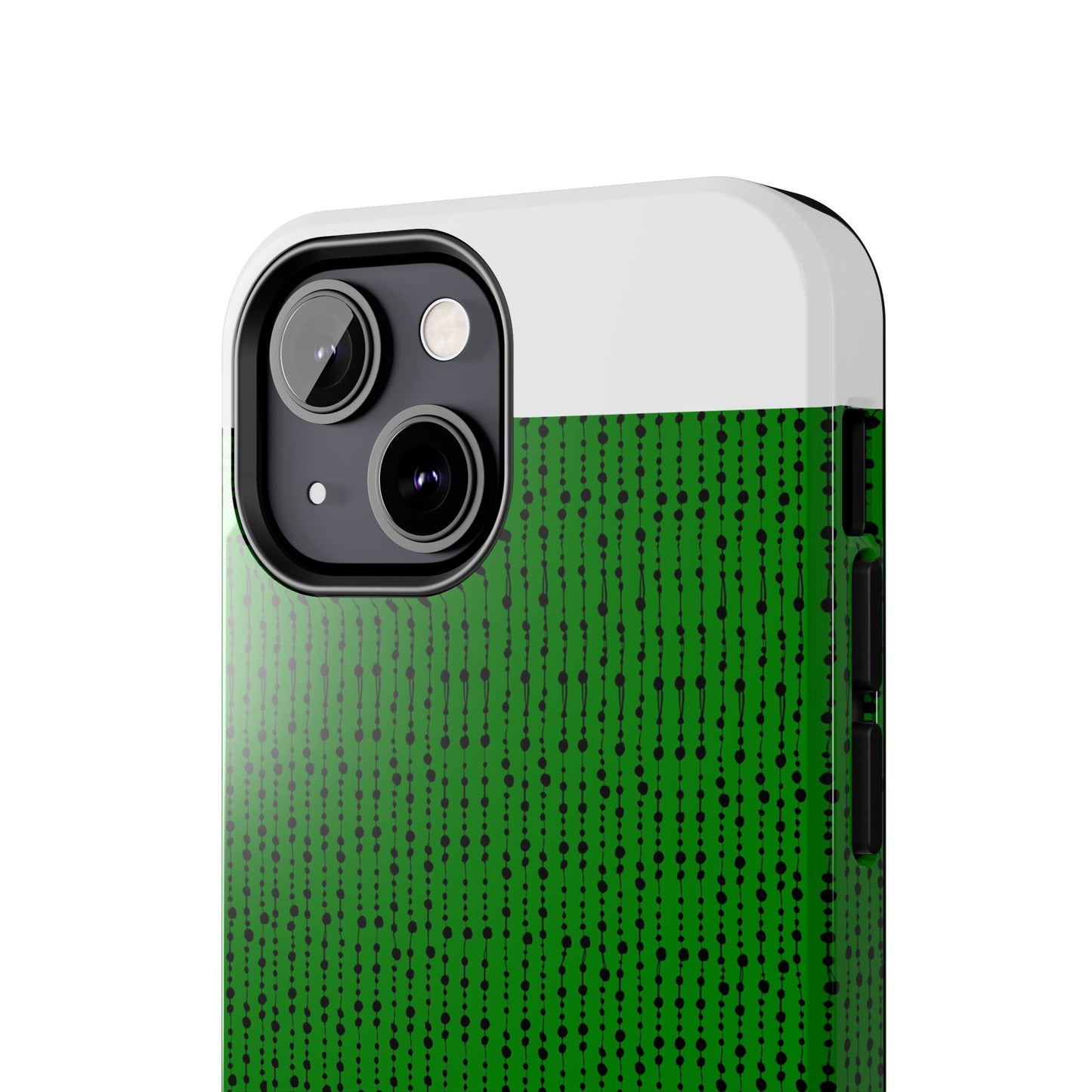 Beaded Curtain Green / Black Phone Case