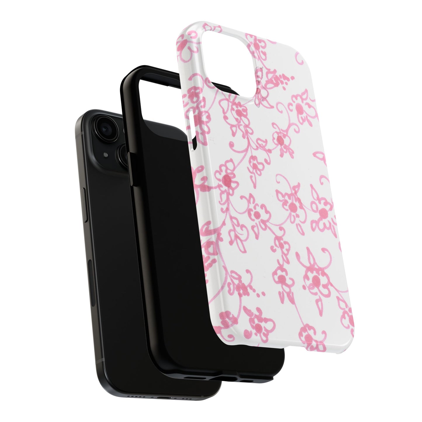Juliette Ladies White / Pink Flowers Phone Case
