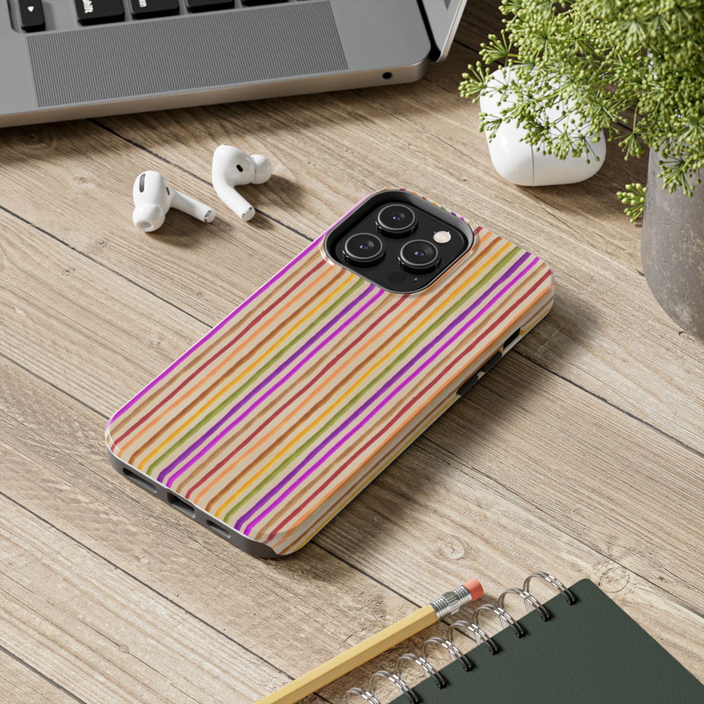 Spice Stripe Muslin Phone Case
