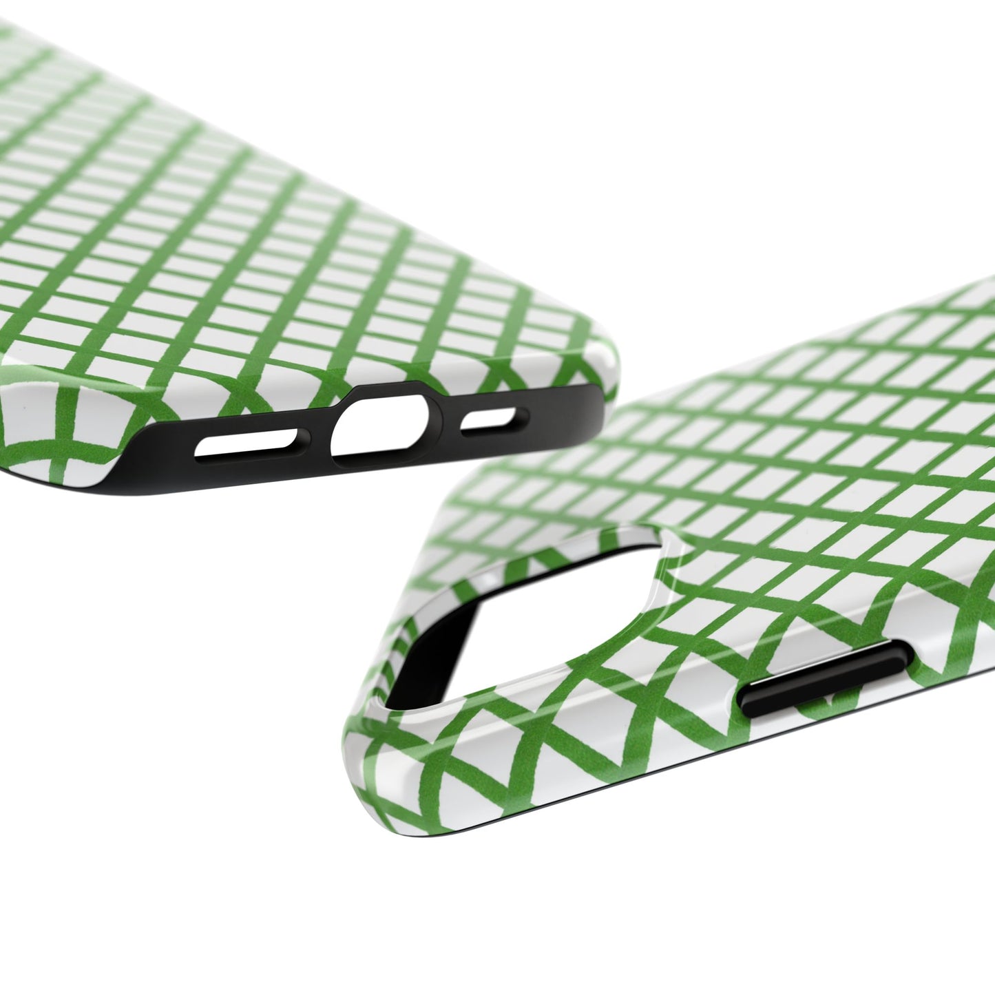 Trellis White / Green Phone Case