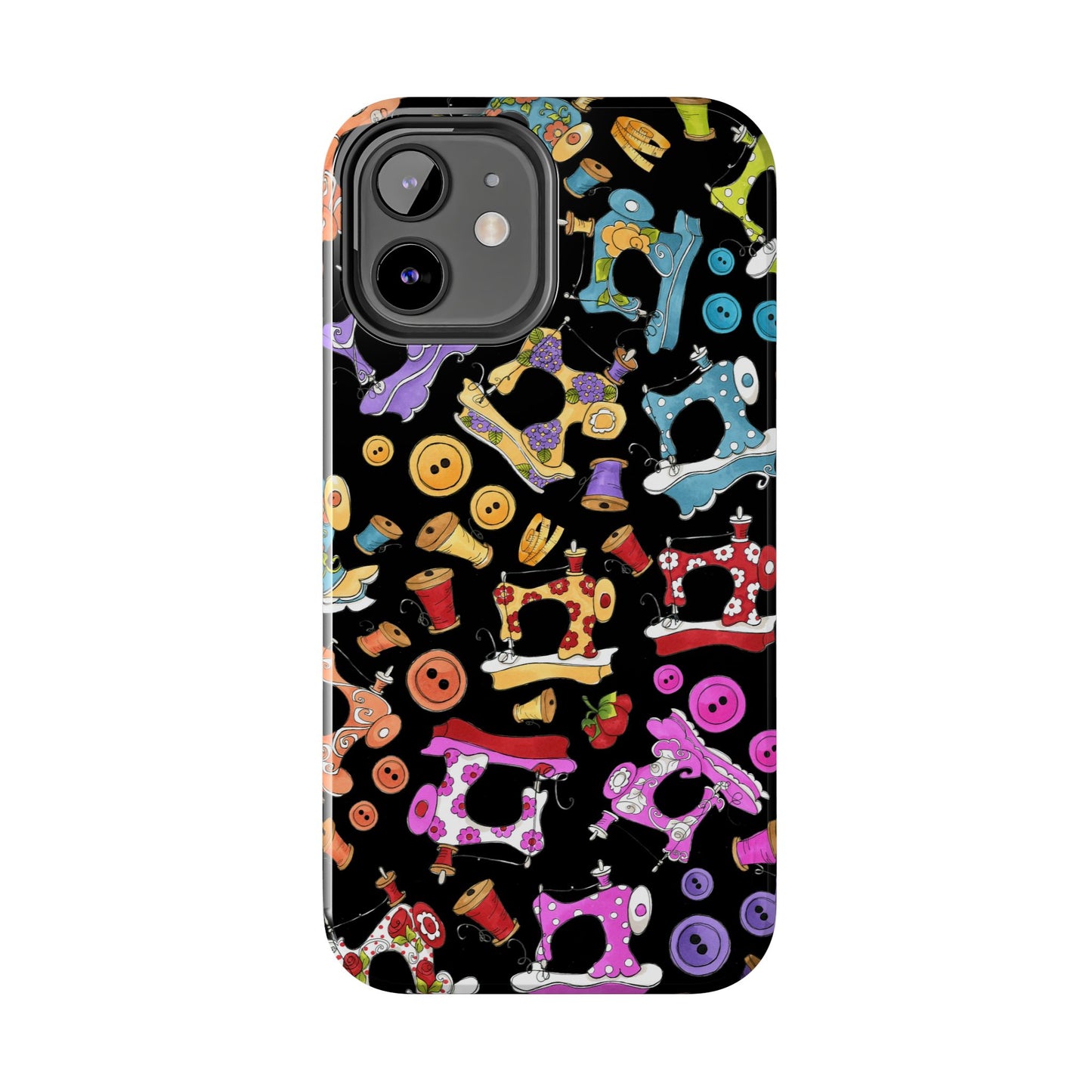 Sew Assorted Black Phone Case