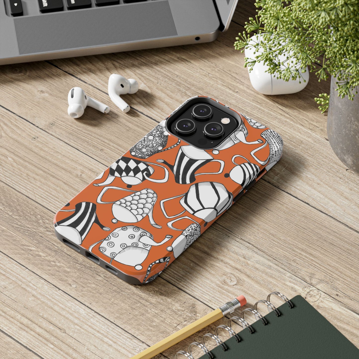 Coffee, Tea Anyone? Orange Phone Case