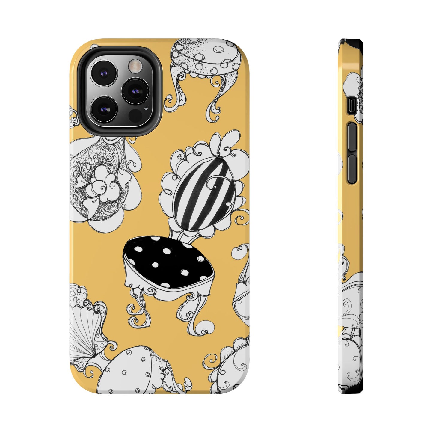 Bistro Chairs Yellow Phone Case