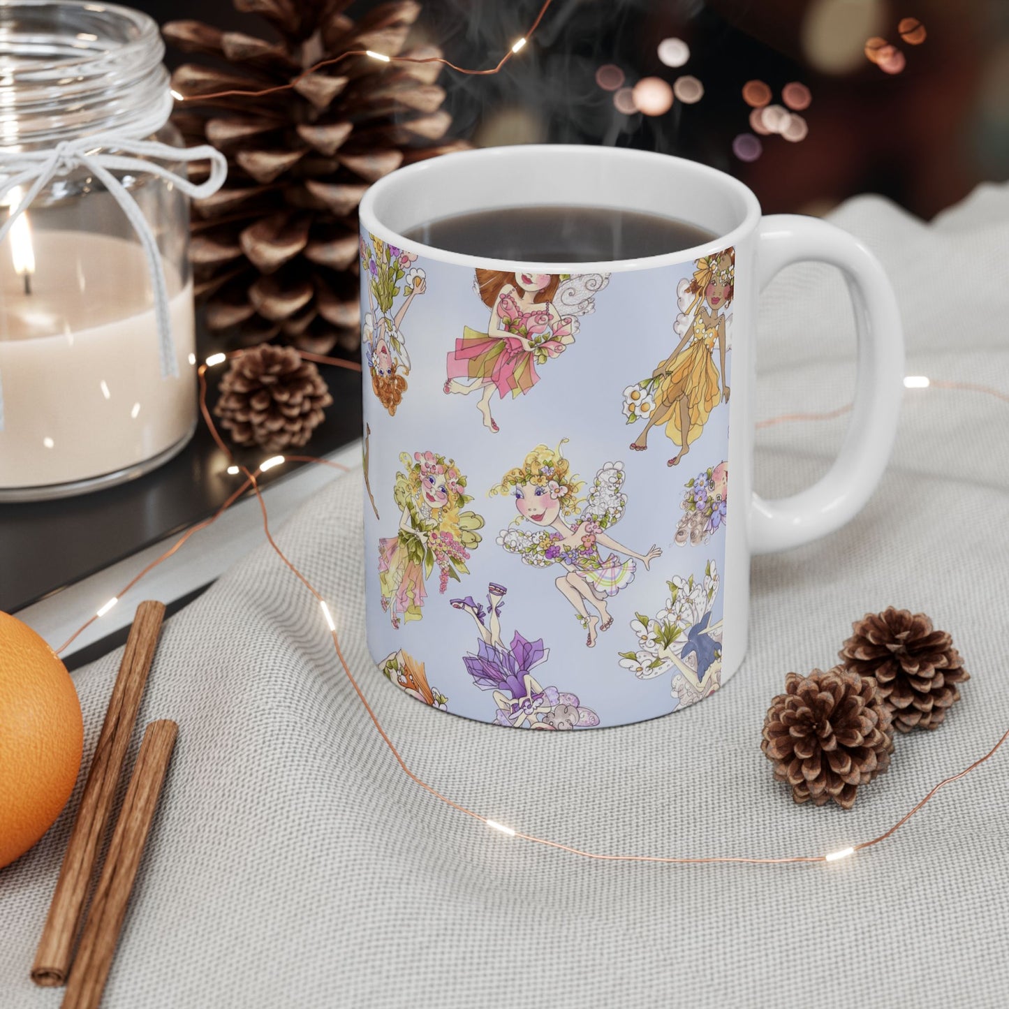 Fairies Afloat Blue Cup