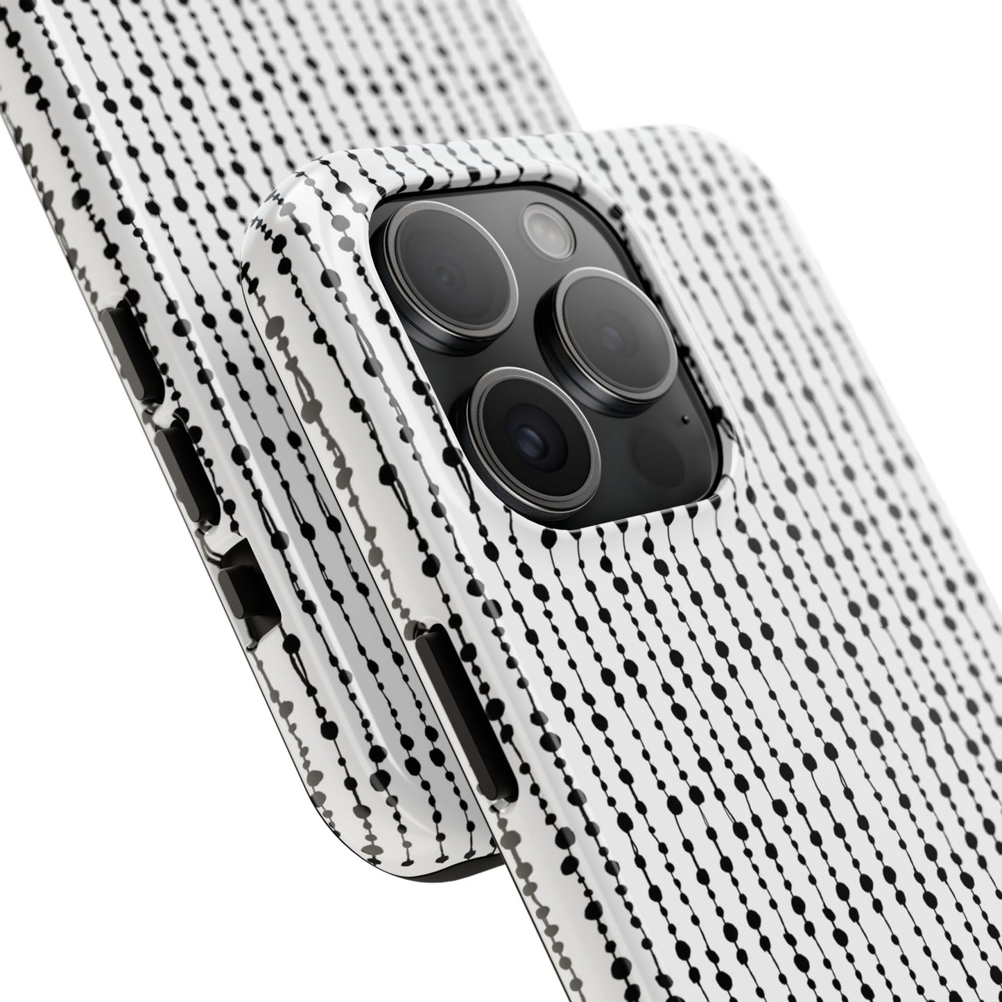 Beaded Curtain White / Black Phone Case