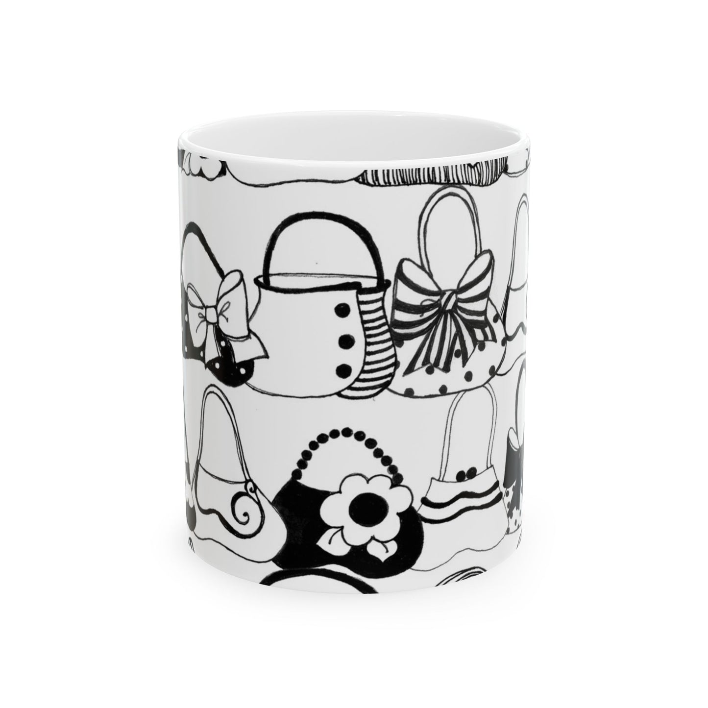 Purse Shelf White Cup
