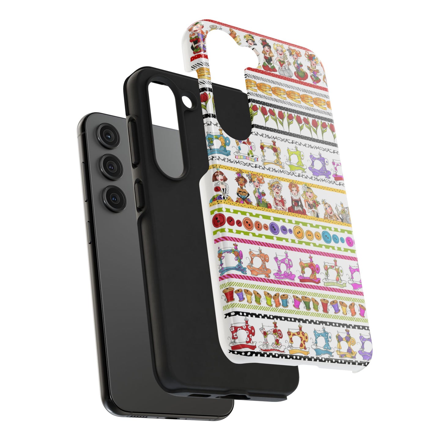 Curious Border White Phone Case