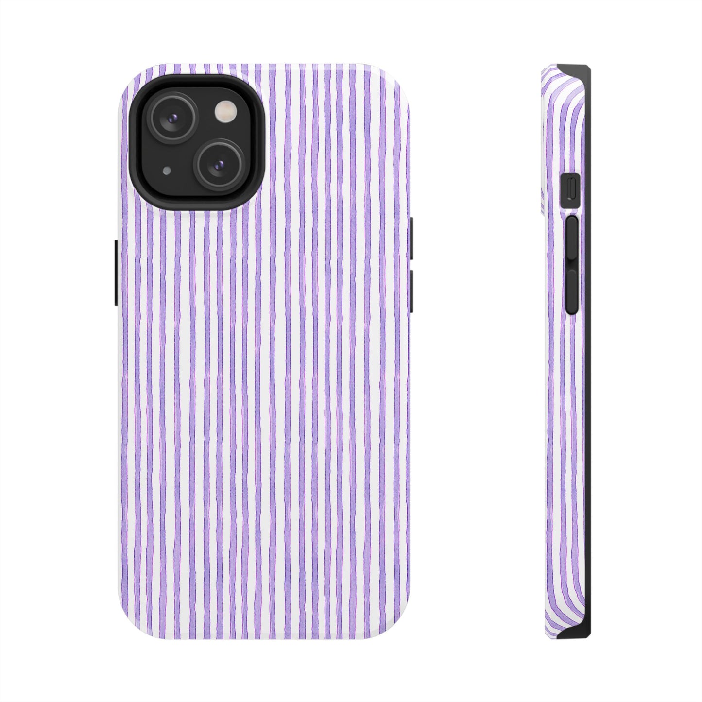 Candy Stripe White / Lilac Phone Case