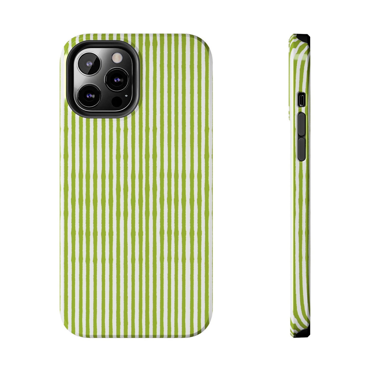 Lazy Stripe Green / White Phone Case