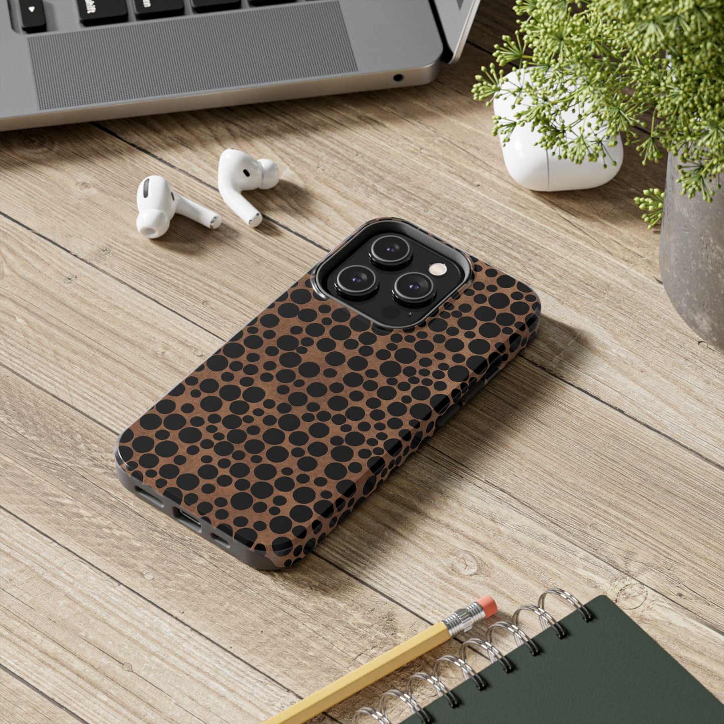 Felt Dots Caramel Phone Case