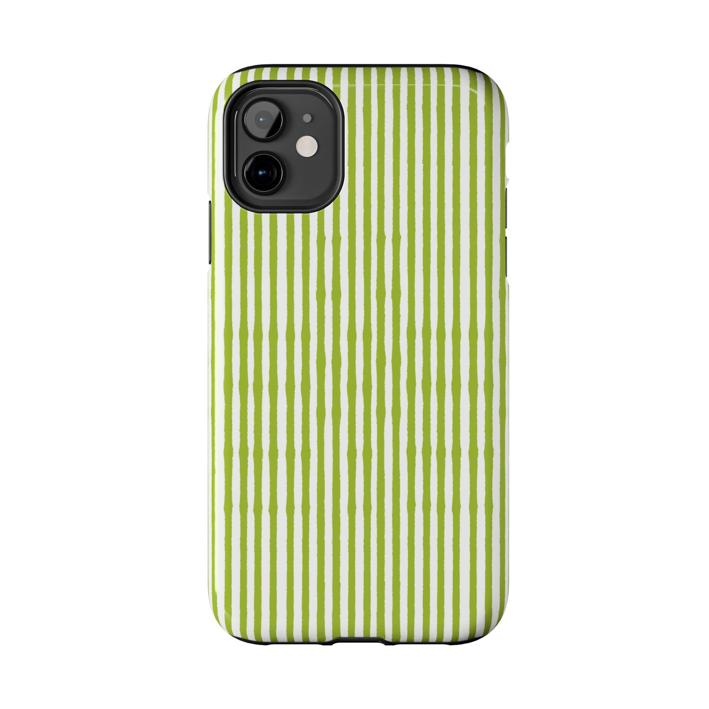 Lazy Stripe Green / White Phone Case