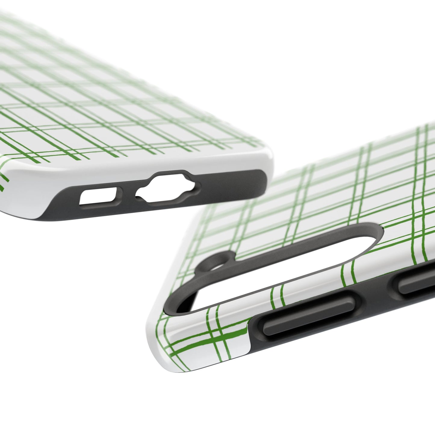 Little Plaid White / Green Phone Case