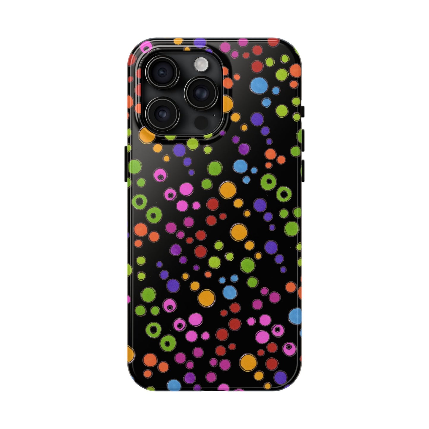 Dog Dots Black / Multi Phone Case