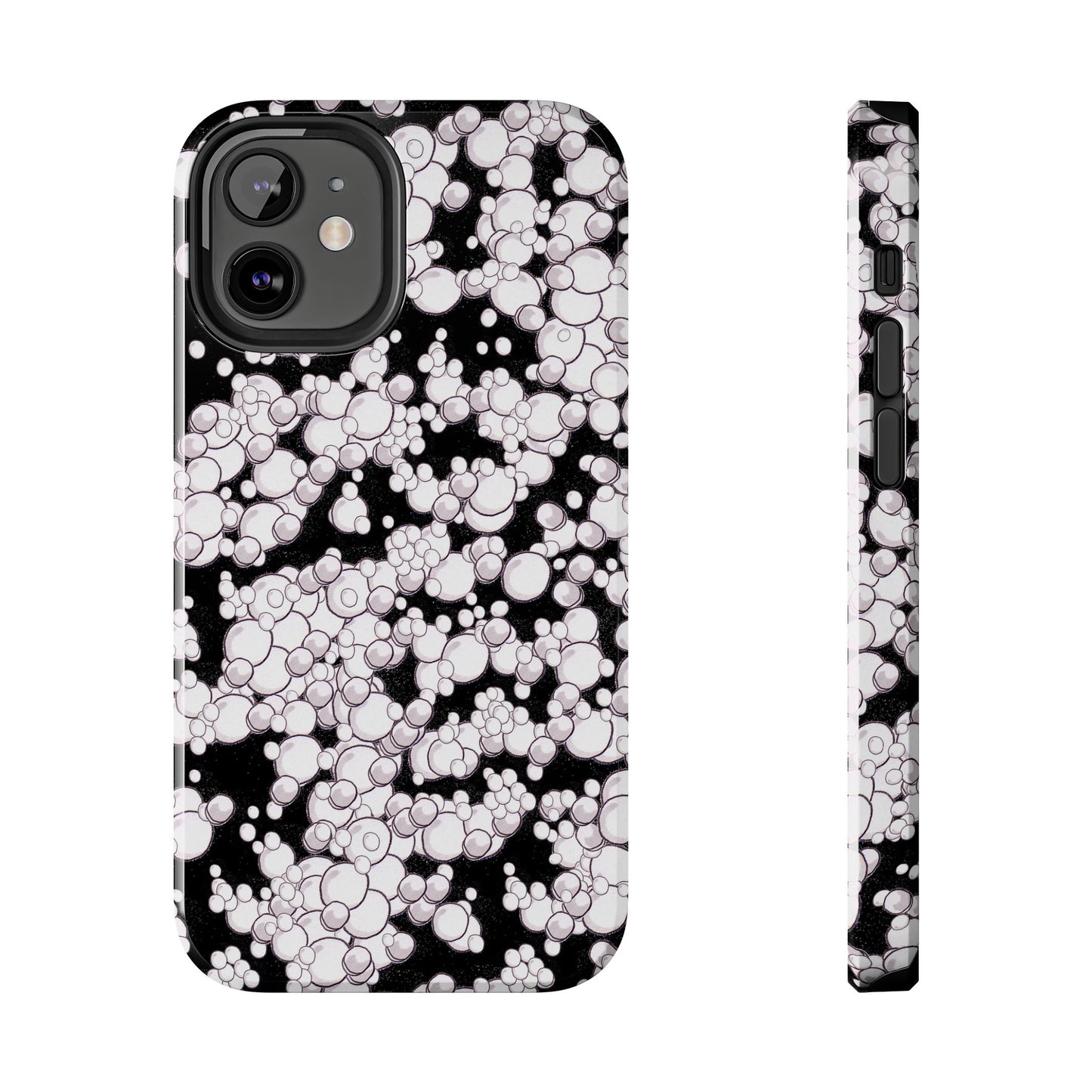 Bubble Dots Black Phone Case