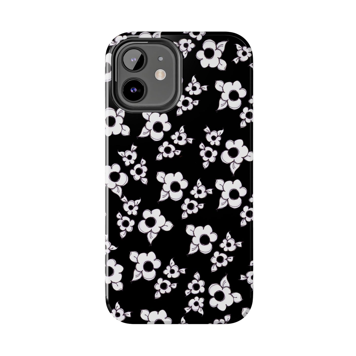 Daisy Cluster Black / White Phone Case