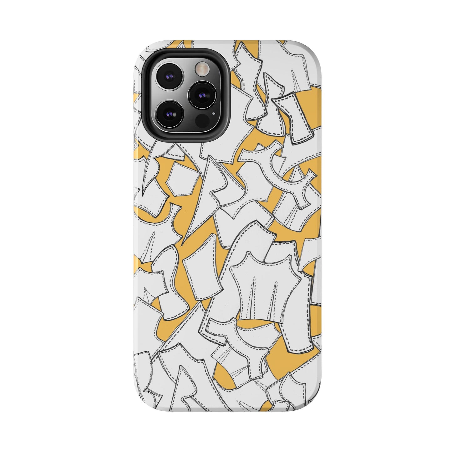 Pattern Pieces Yellow Phone Case