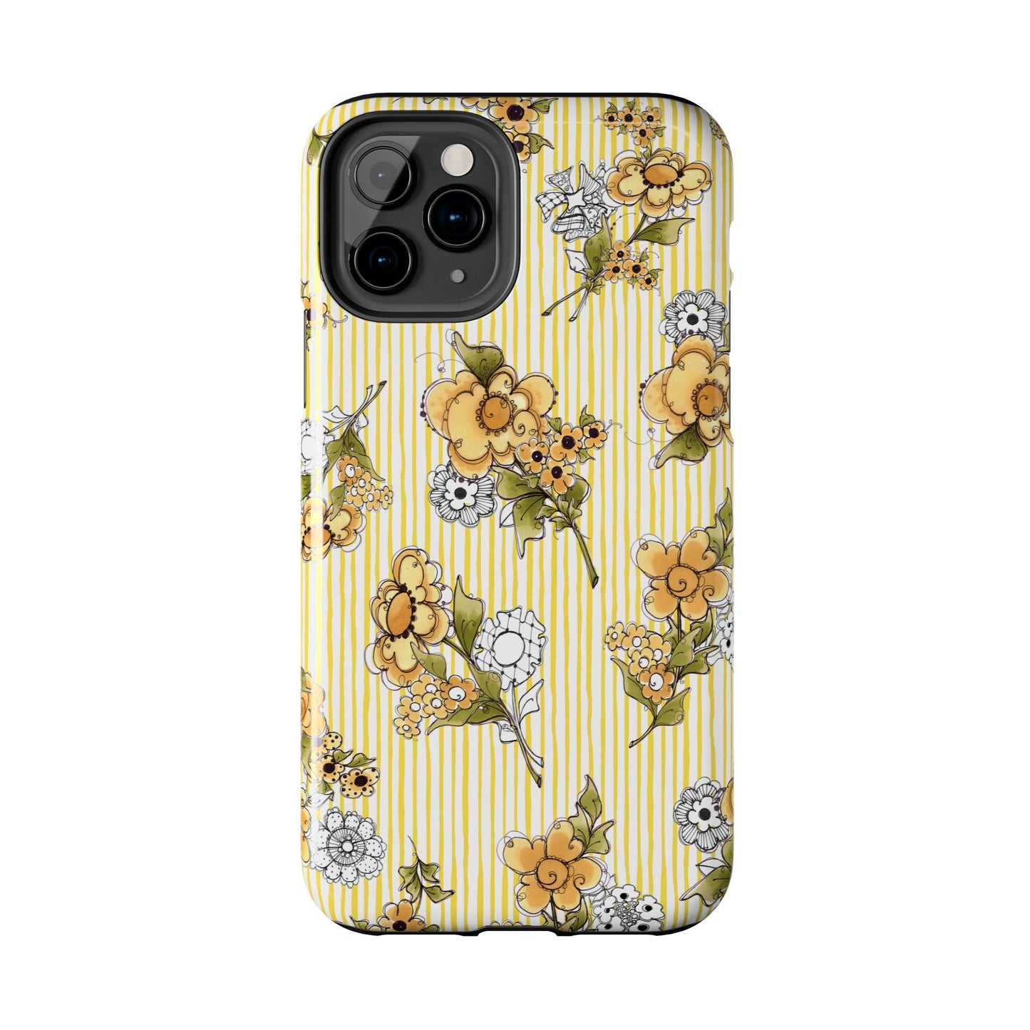 Bee Floral White / Yellow Phone Case