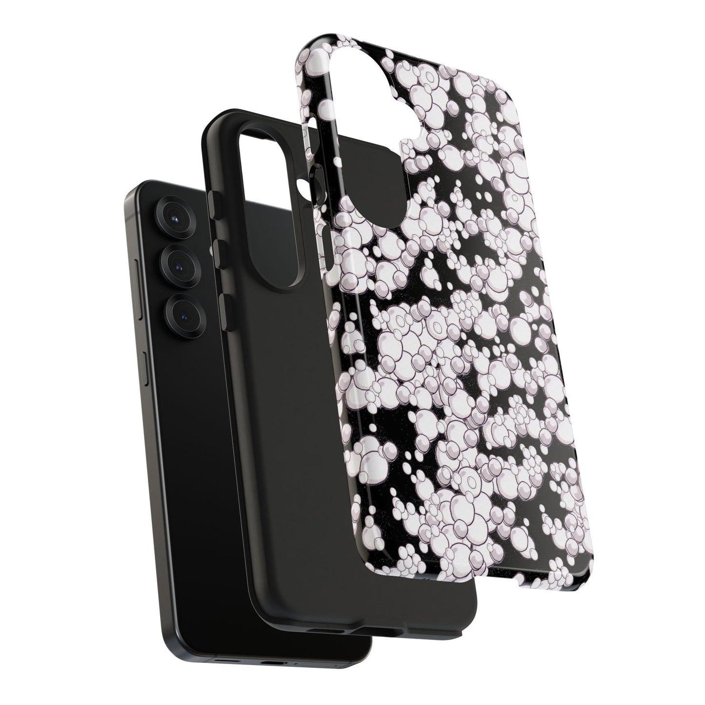 Bubble Dots Black Phone Case