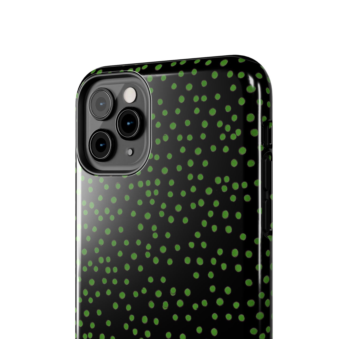 Dinky Dots Black / Green Phone Case