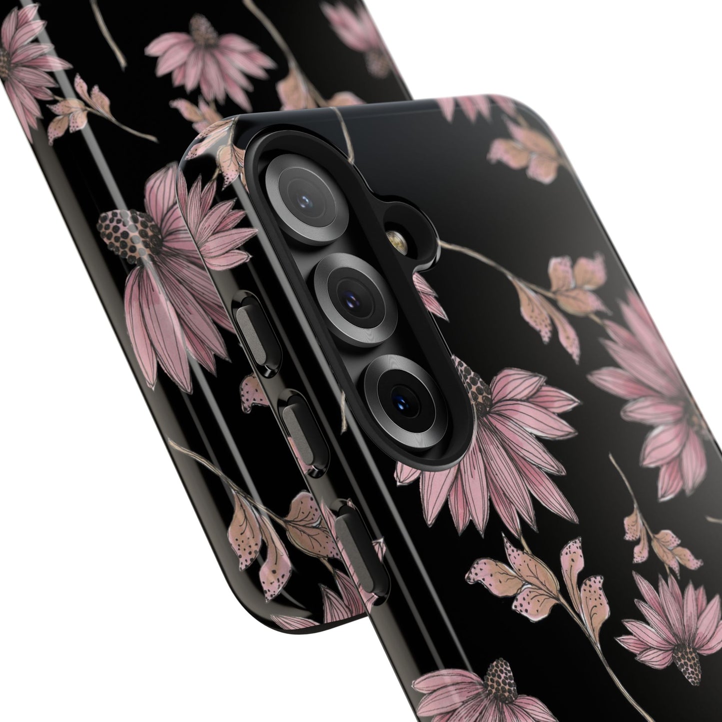 Wild Cone Flowers Black Phone Case
