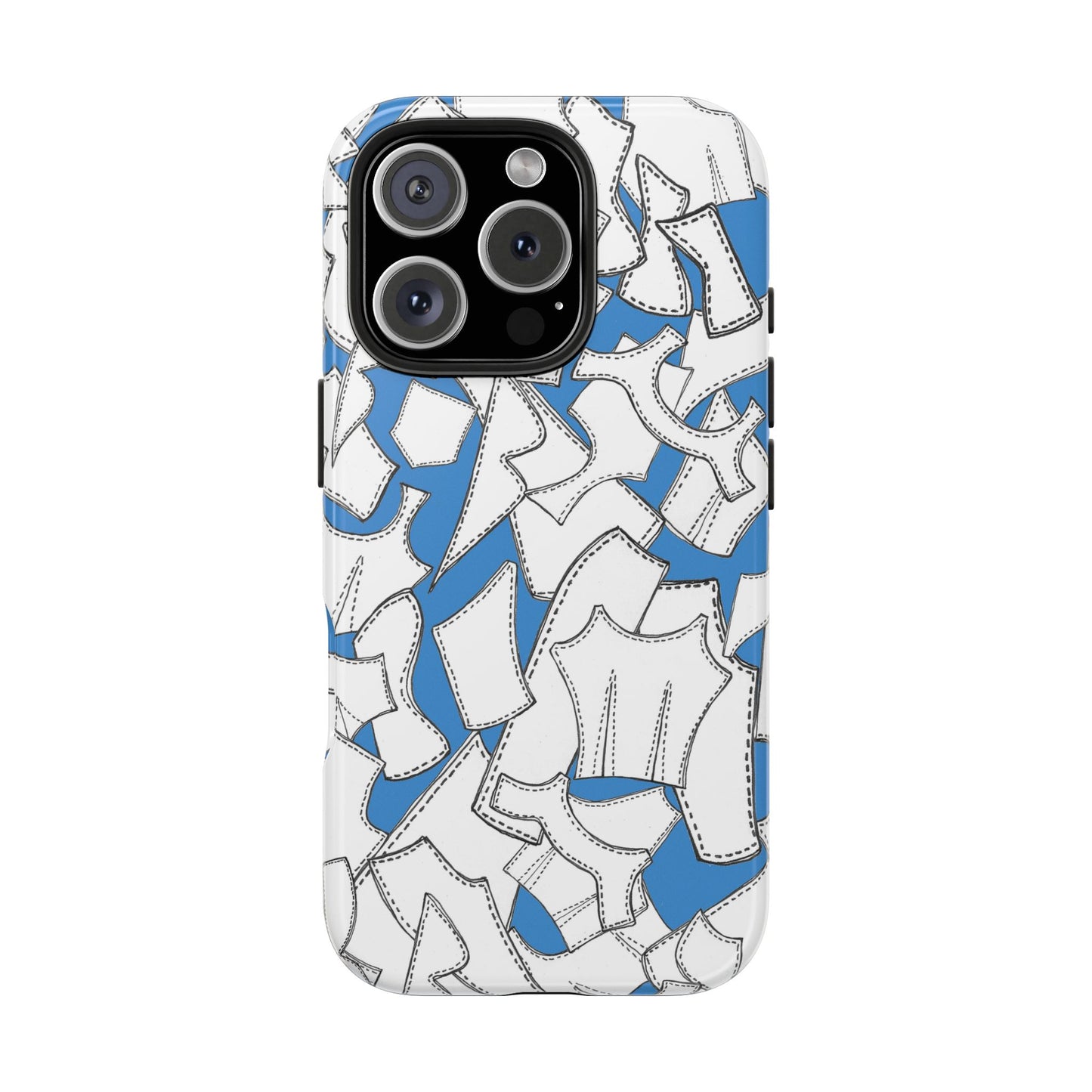 Pattern Pieces Turquoise Phone Case