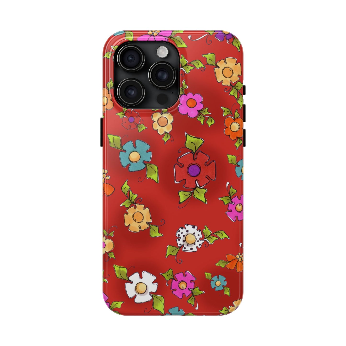 Happy Blooms Red Phone Case
