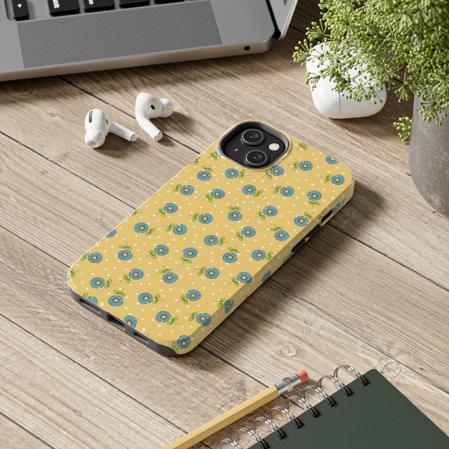 Daisy Dots Yellow Phone Case