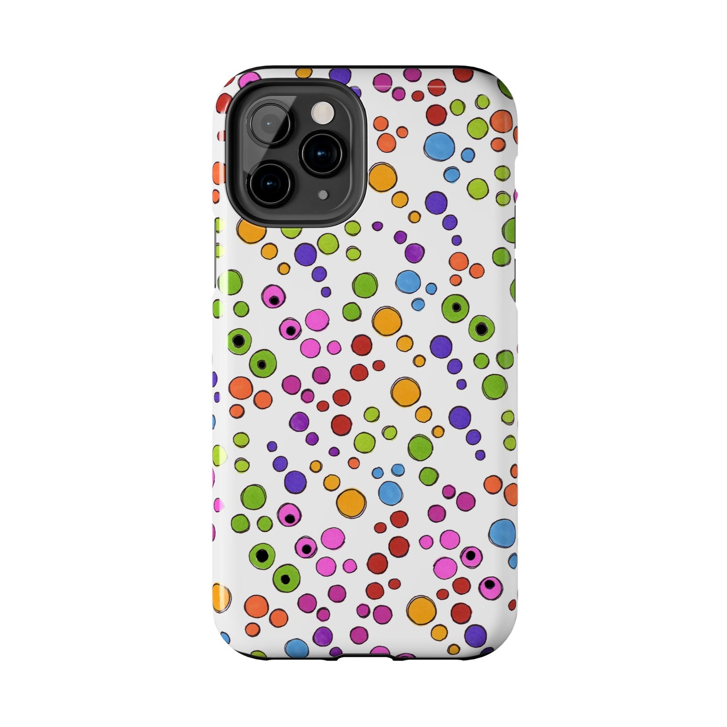 Dog Dots White / Multi Phone Case