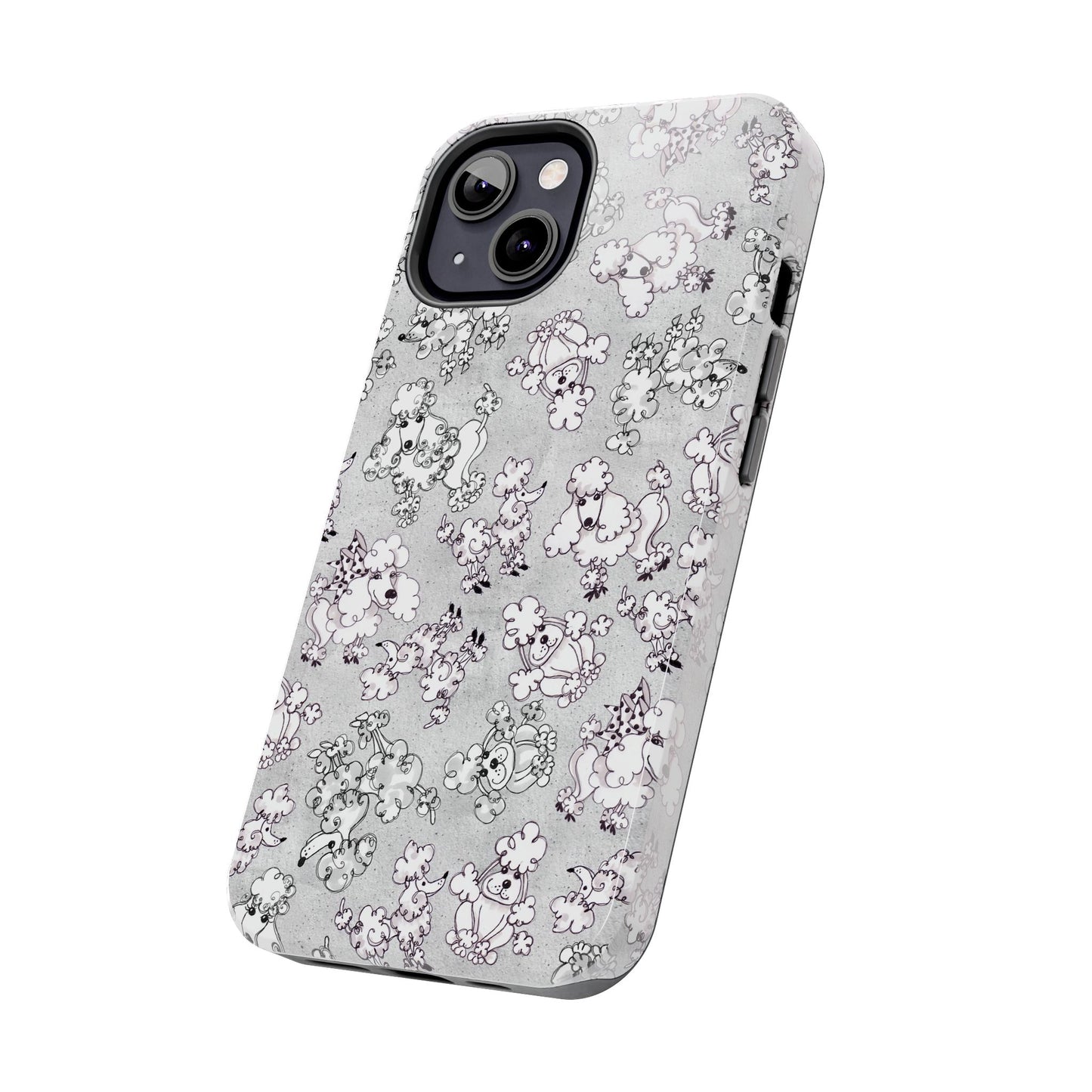 Paris Poodles Silver Phone Case