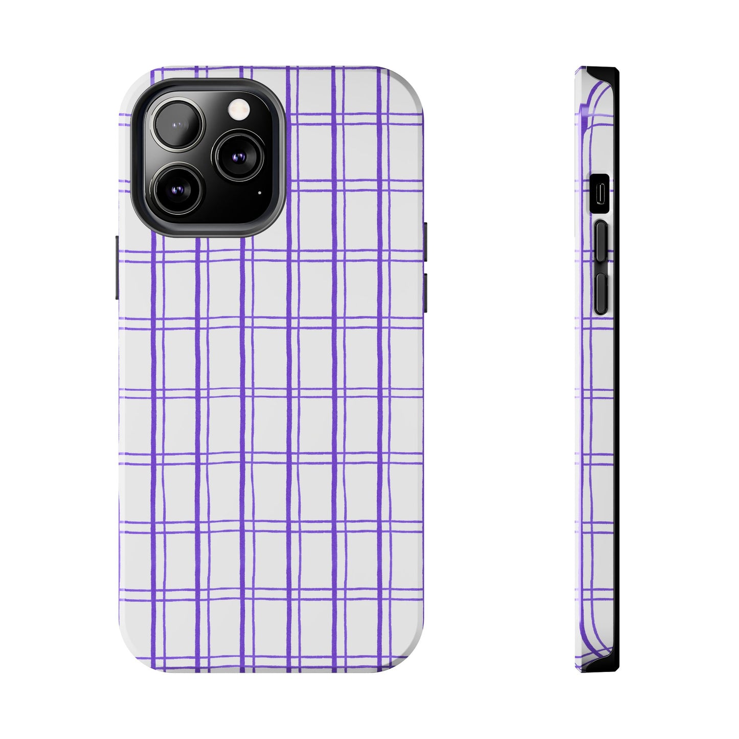 Little Plaid White / Blue Phone Case